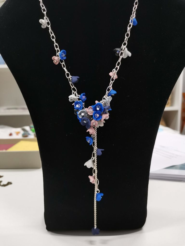 Pink-blue necklace